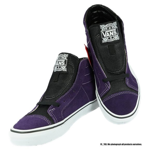 VANS Style 238 California Native Women's High Top Sneakers (Purple / White) - Picture 2 of 6